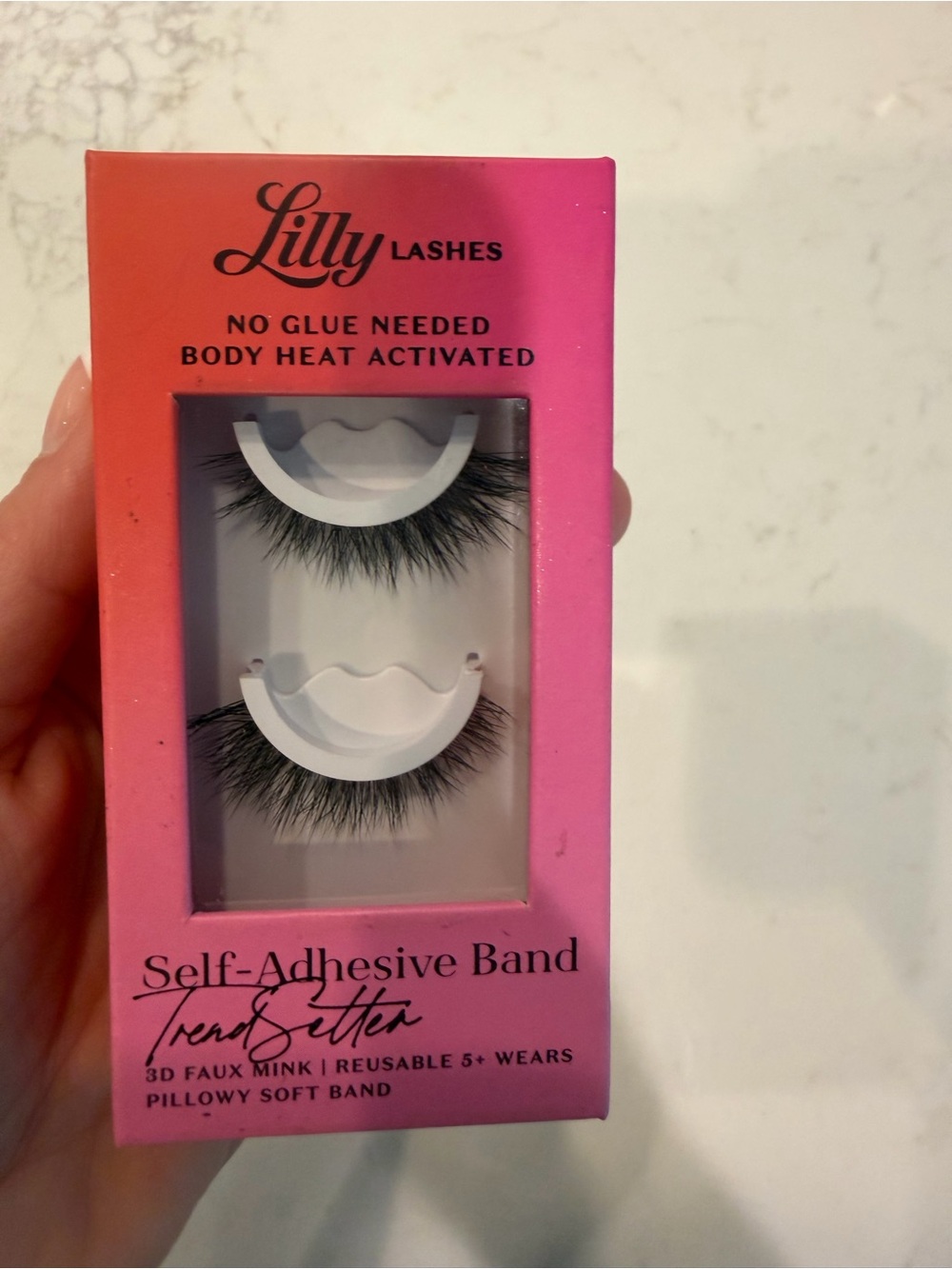 Lilly Lashes Self-Adhesive False Lashes - Pink Gradient Box